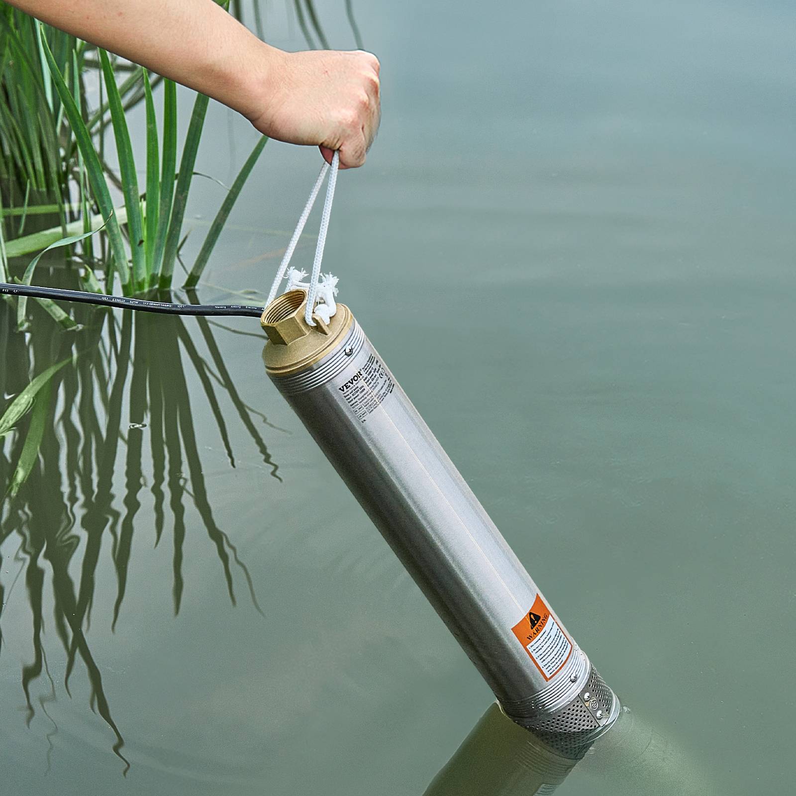 VEVOR Pompe immergée à eau pour puits profond acier inox 550 W 65 L/min 85 m - Image 8