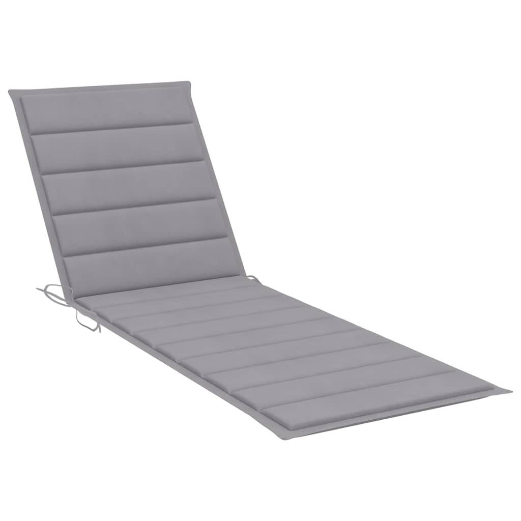 Chaise longue | Transat | Bain de soleil de jardin avec table et coussin Pin imprégné - Image 5