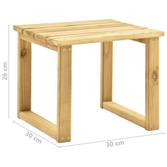 Chaise longue | Transat | Bain de soleil de jardin avec table et coussin Pin imprégné - Image 10