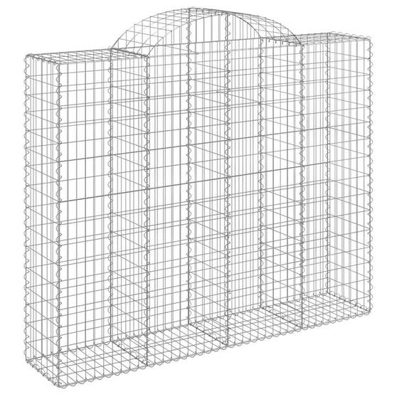 Vidaxl - Paniers à gabions arqués 15 pcs 200x50x160/180 cm Fer galvanisé vidaXL 3146396 - Image 4