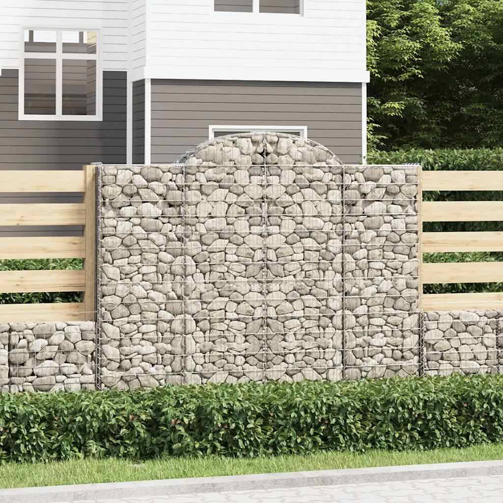 Vidaxl - Paniers à gabions arqués 15 pcs 200x50x160/180 cm Fer galvanisé vidaXL 3146396 - Image 1