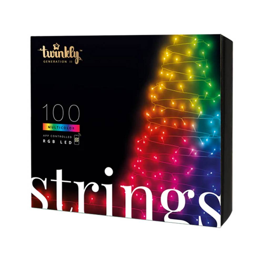 Strings – Guirlande Lumineuse à LED Contrôlée par Application avec 100 LED RVB. 8 Mètres. Fil Noir. Intérieur et Extérieur - Image 3