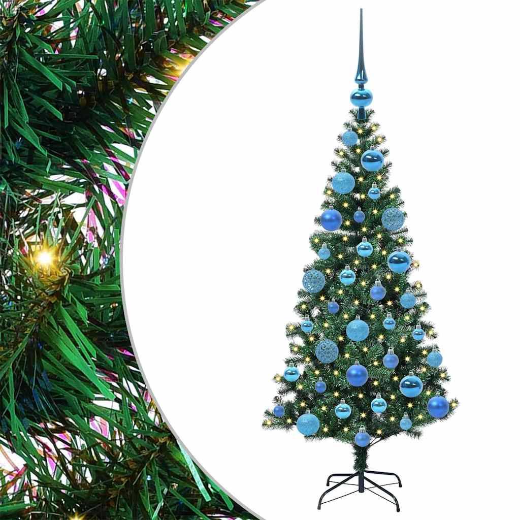 ComfortXL - Petit Sapin de Noël Artificiel Vert 120 cm, Kit Complet avec 150 LED et 60 Boules Rouges – ComfortXL Outdoor Living - Image 2