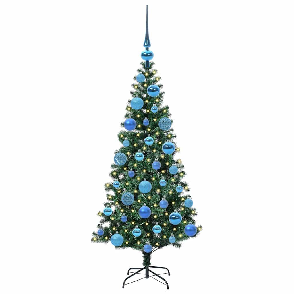 ComfortXL - Petit Sapin de Noël Artificiel Vert 120 cm, Kit Complet avec 150 LED et 60 Boules Rouges – ComfortXL Outdoor Living - Image 3