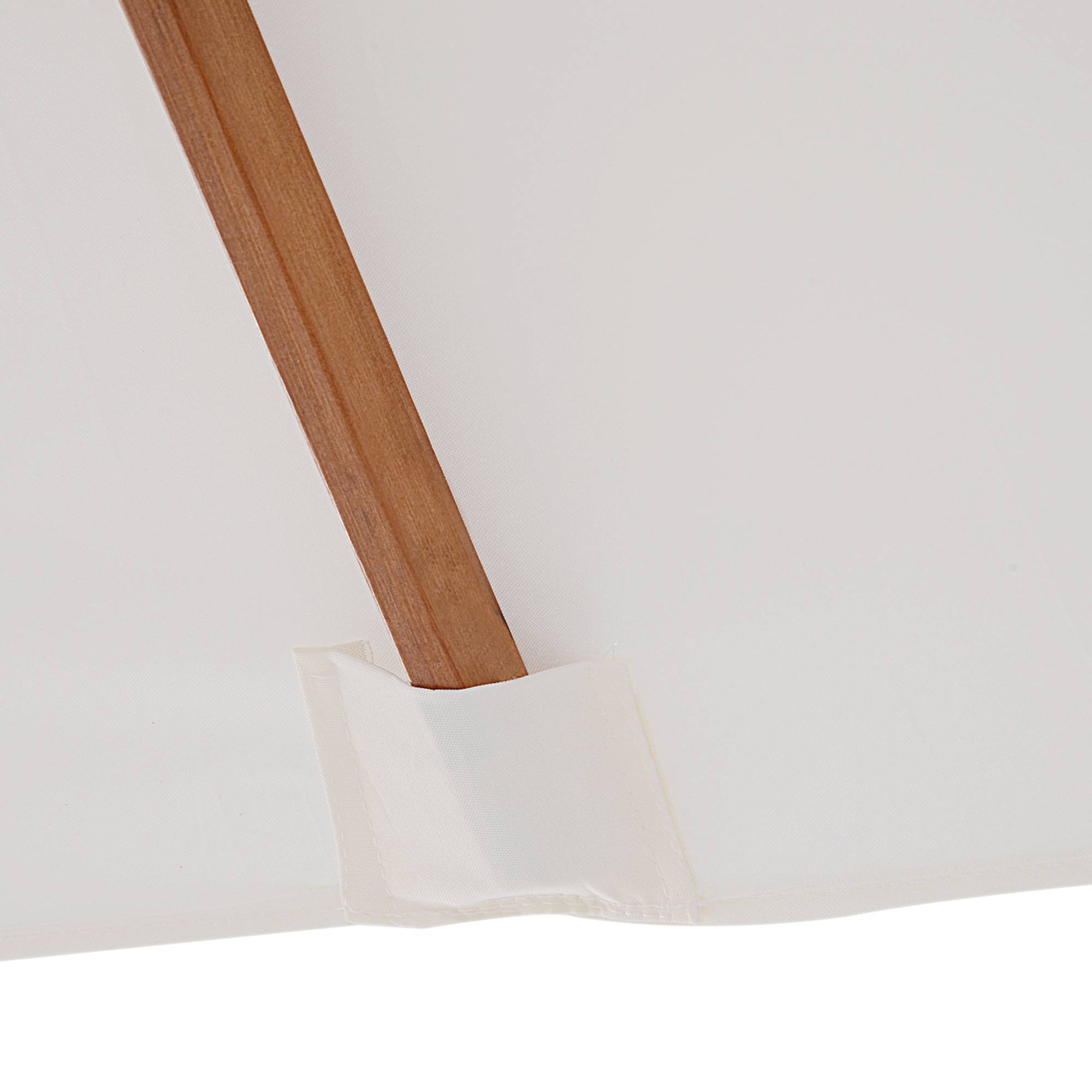 Outsunny - Parasol droit rectangulaire inclinable 2L x 1,5l x 2,3H m bois polyester haute densité crème - Outsunny - Image 8