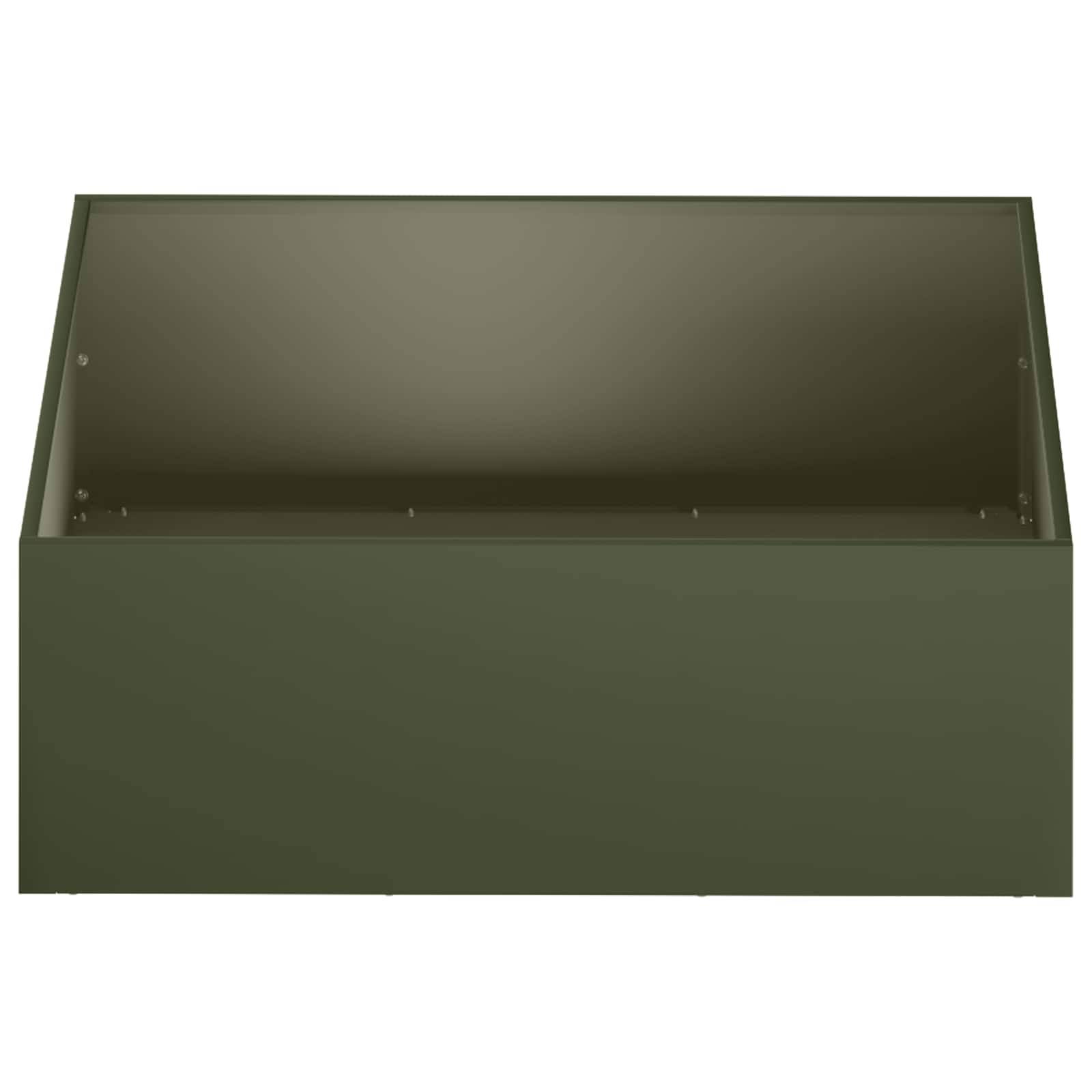 Vidaxl - Cache-pot de jardin 2 pc Vert olive 40 x 40 x 20 cm vidaXL 8004987 - Image 5