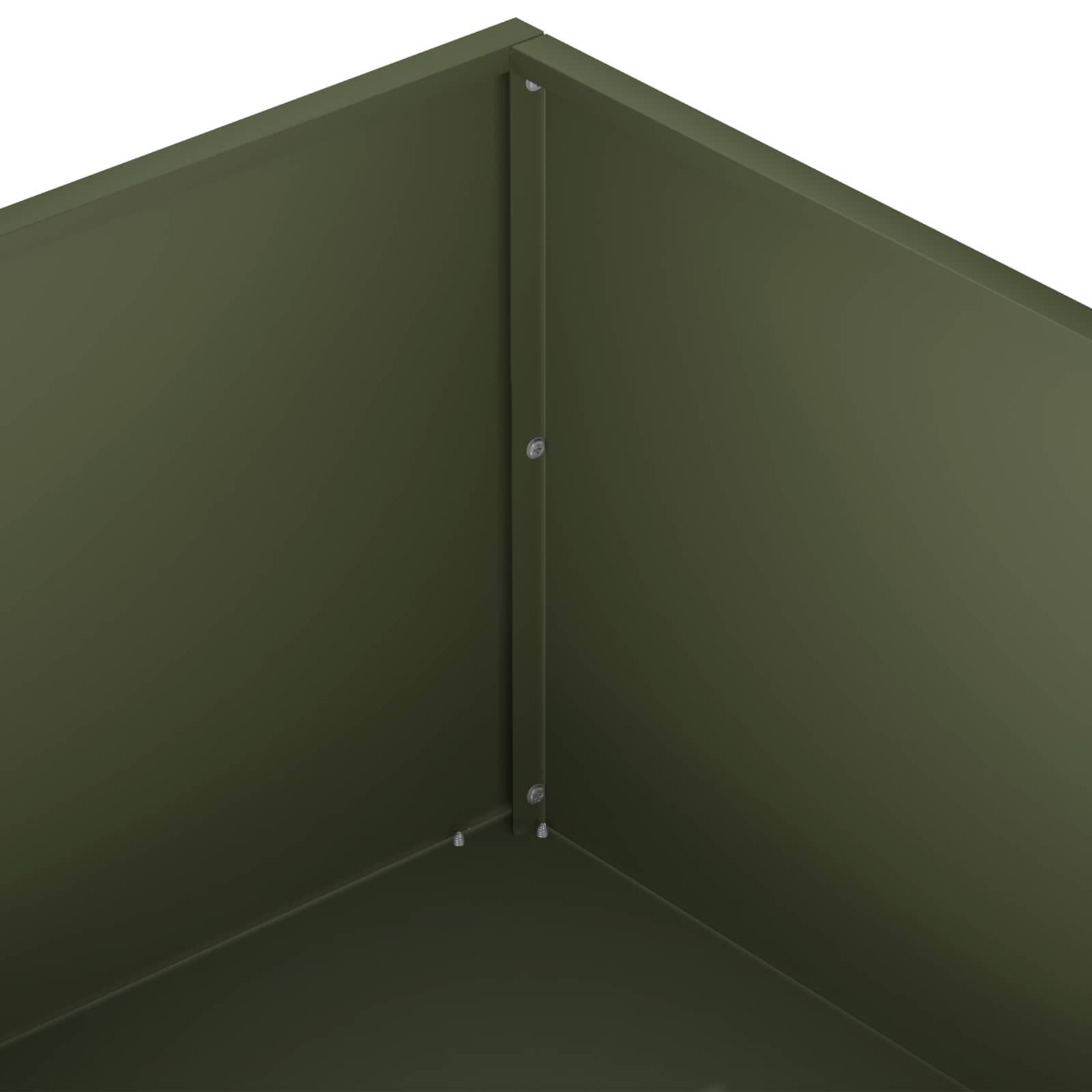 Vidaxl - Cache-pot de jardin 2 pc Vert olive 40 x 40 x 20 cm vidaXL 8004987 - Image 7