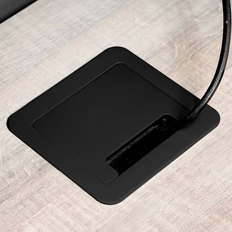 Emuca - Emuca 5029714 Multiconnecteur Atom 14 Pour Bureau, Eu, Peint En Noir, Acier Et Plastique Et Aluminium. - Image 1