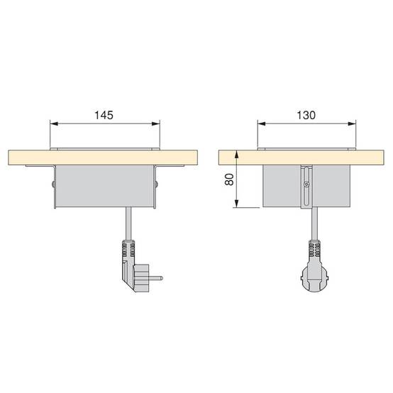Emuca - Emuca 5029714 Multiconnecteur Atom 14 Pour Bureau, Eu, Peint En Noir, Acier Et Plastique Et Aluminium. - Image 4