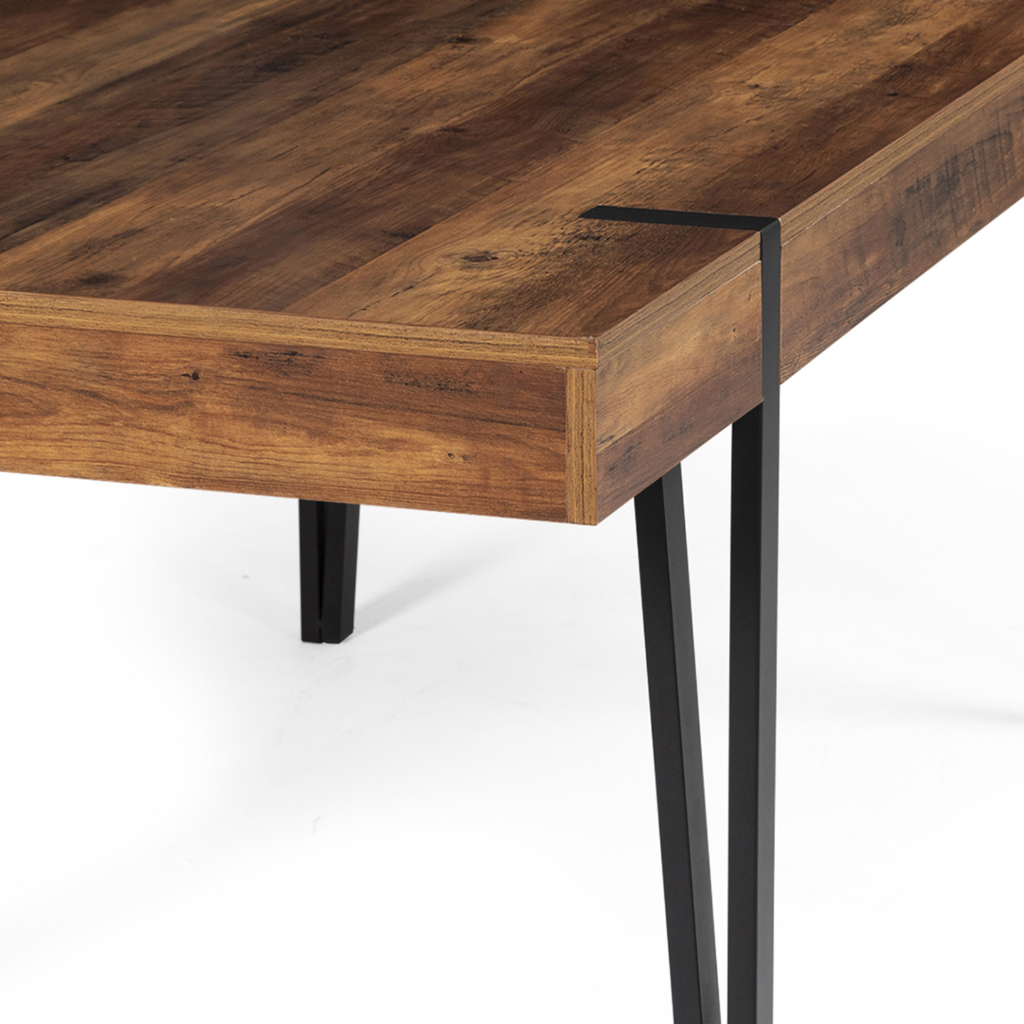 Table à manger rectangle AUSTRIA 10 personnes bois pied épingle 200 cm - Image 5