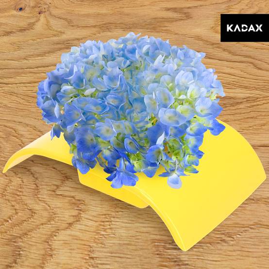 Ikebana Vase en plastique - Pot de fleurs - Support japonais pour tournesol - 19,2 cm - Jaune - Image 6