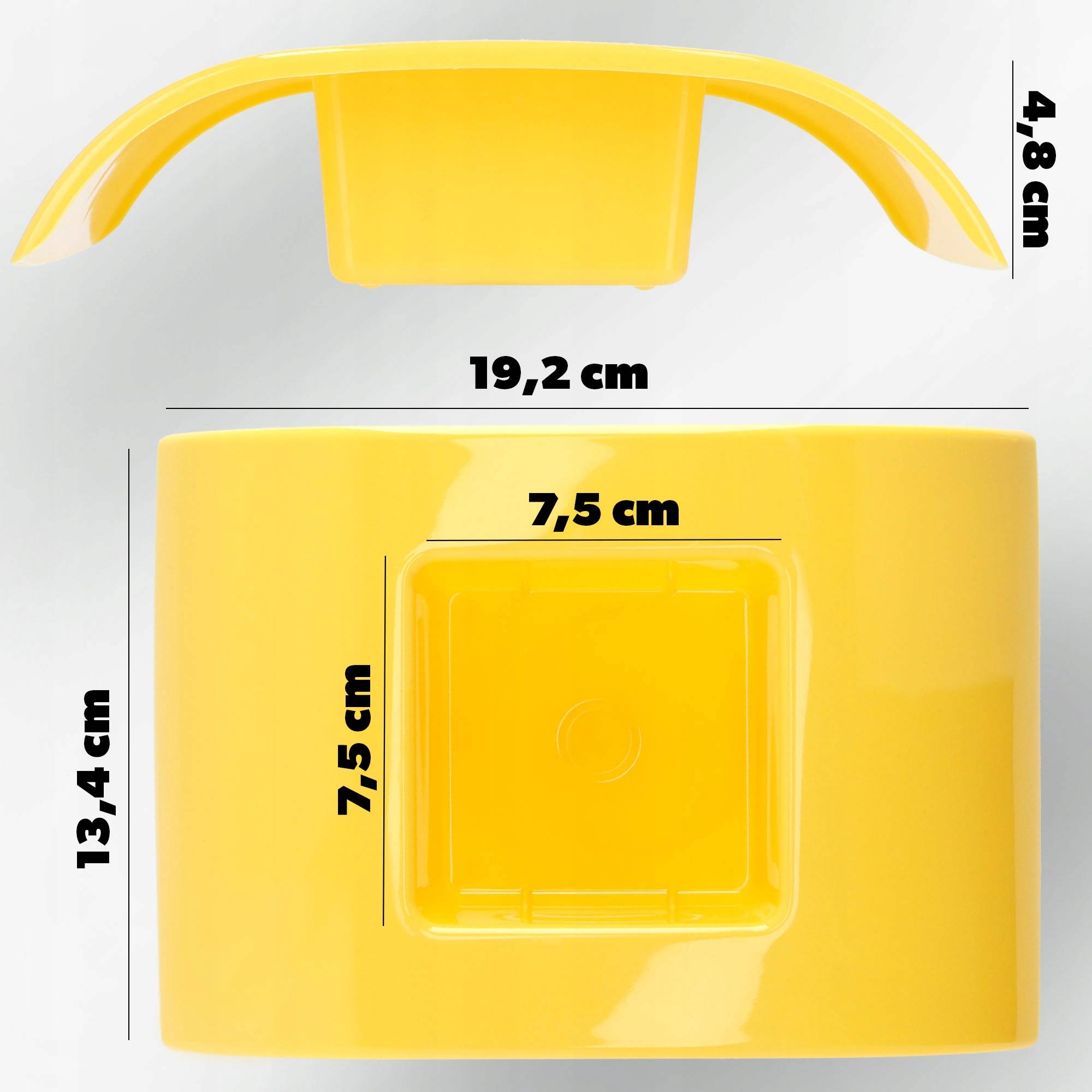 Ikebana Vase en plastique - Pot de fleurs - Support japonais pour tournesol - 19,2 cm - Jaune - Image 2