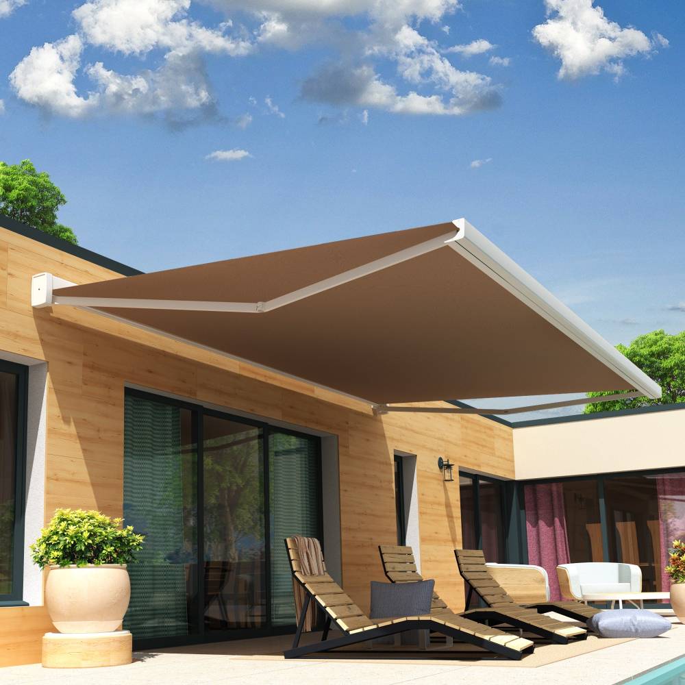 Intersun - Store banne coffre SOA 4,10x3,50 M (Manuelle - Blanc - Taupe) - INTERSUN - Image 5