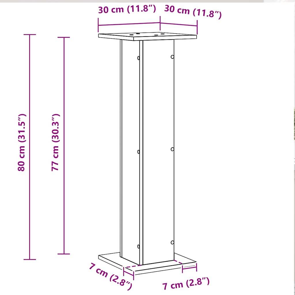 Support plante Xenia Ice 30 X 30 X 80 cm - P95038I - Image 9