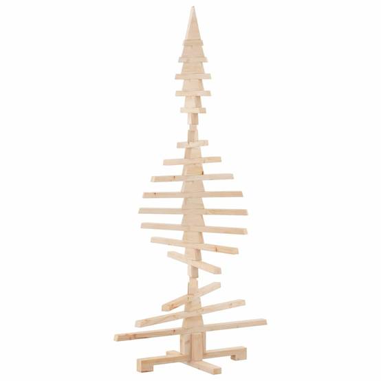 Sapin de Noël en bois de pin massif à décorer pour intérieur extérieur 150 cm – ComfortXL Outdoor Living - Image 6