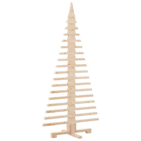 Sapin de Noël en bois de pin massif à décorer pour intérieur extérieur 150 cm – ComfortXL Outdoor Living - Image 5