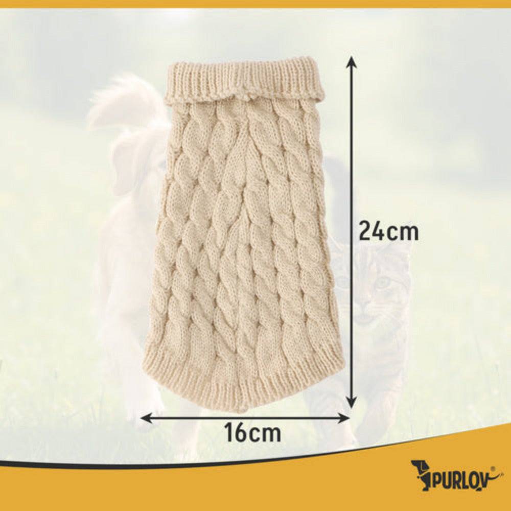 Entrepotbrico - Vêtements pour chien/chat taille S beige Purlov - Image 2