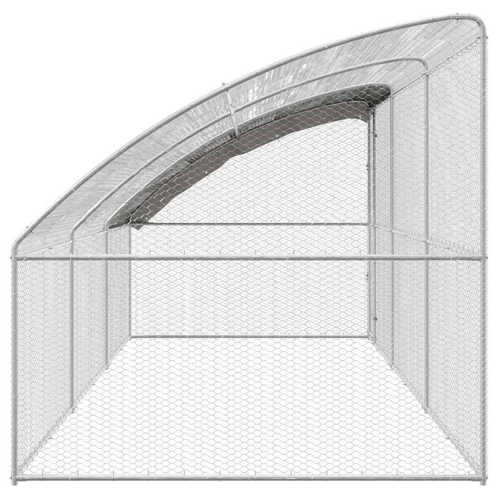 Vidaxl - Cage à poules avec 1 porte 3 pièces Argenté 600x200x200cm vidaXL 3368323 - Image 6