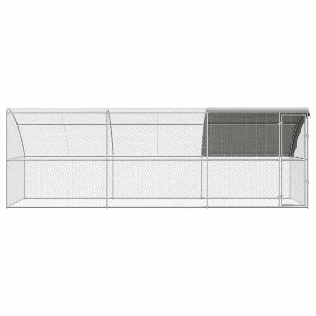 Vidaxl - Cage à poules avec 1 porte 3 pièces Argenté 600x200x200cm vidaXL 3368323 - Image 5