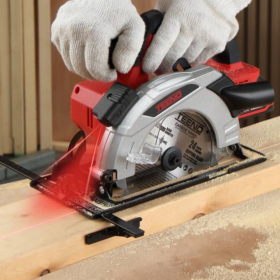 Scie circulaire sans fil avec laser, 4000 rpm, 2 x 2.0Ah batteries, 2 x 165 mm lames de scie - Image 4