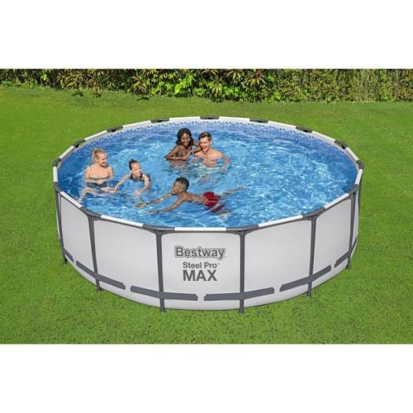 Bestway - Piscine hors sol tubulaire - BESTWAY - Steel Pro Max - 457 x 122 cm - Ronde - Filtre a cartouche - Image 2