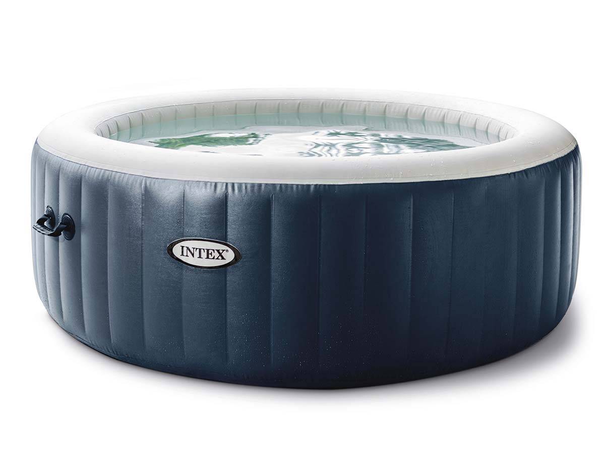 Kit spa gonflable Intex PureSpa Blue Navy rond Bulles 6 places + 6 filtres + Porte-verre - Image 3