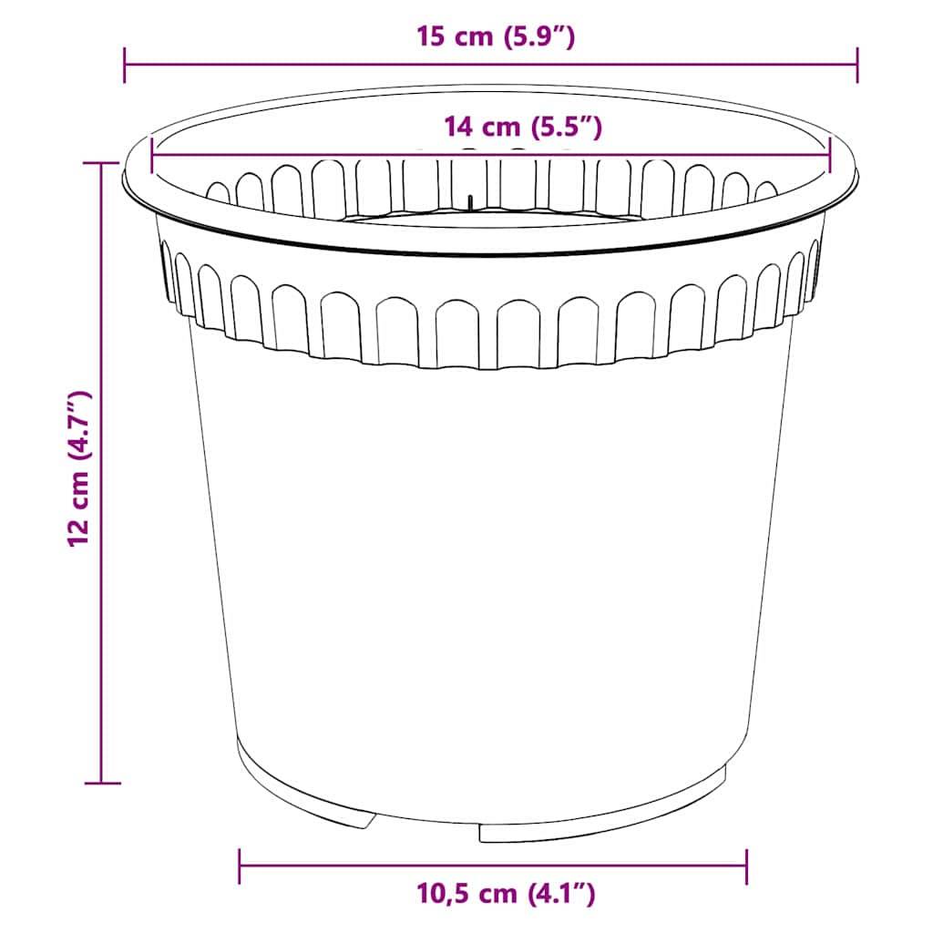 Vidaxl - Pots de plantes 6 pc Noir Plastique vidaXL 3403259 - Image 3