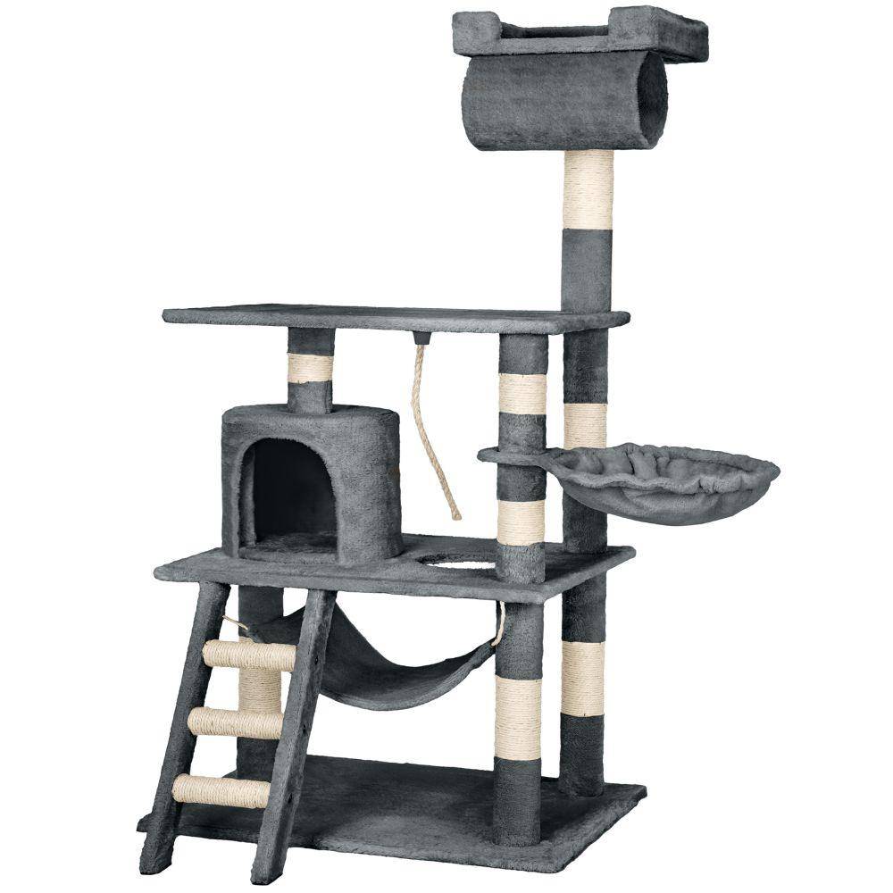Helloshop26 - Arbre à Chat 141 cm gris - Image 1