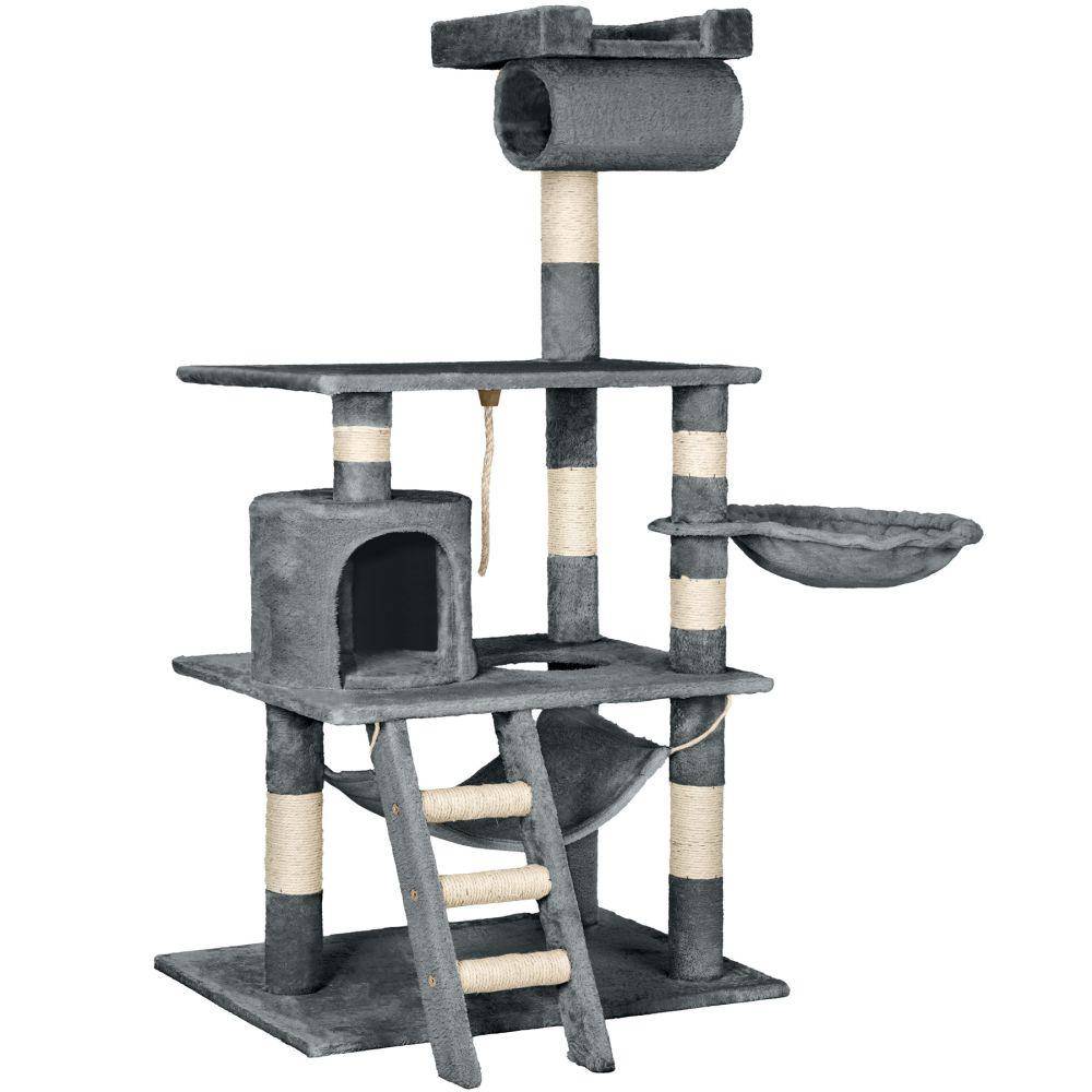 Helloshop26 - Arbre à Chat 141 cm gris - Image 3