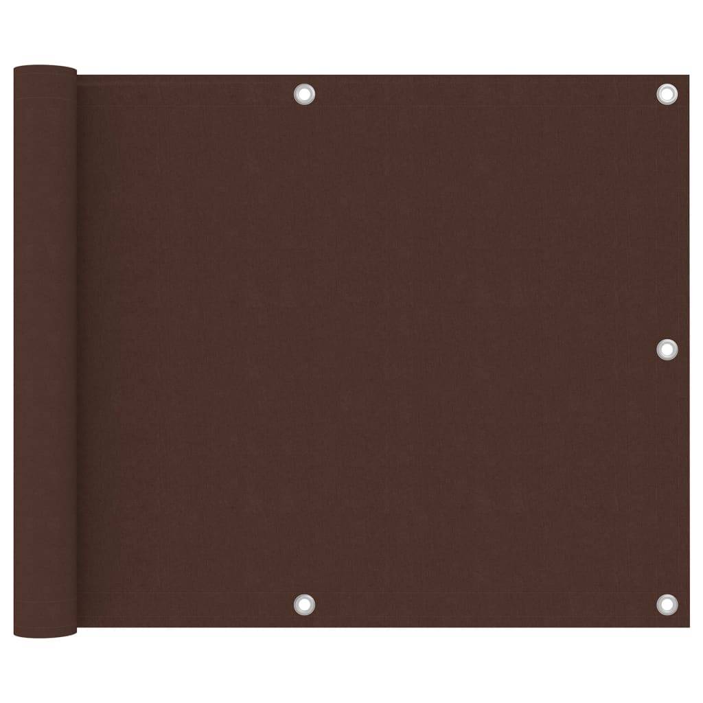 Helloshop26 - Écran de balcon brise pare vue protection confidentialité 75 x 400 cm tissu oxford marron - Image 1