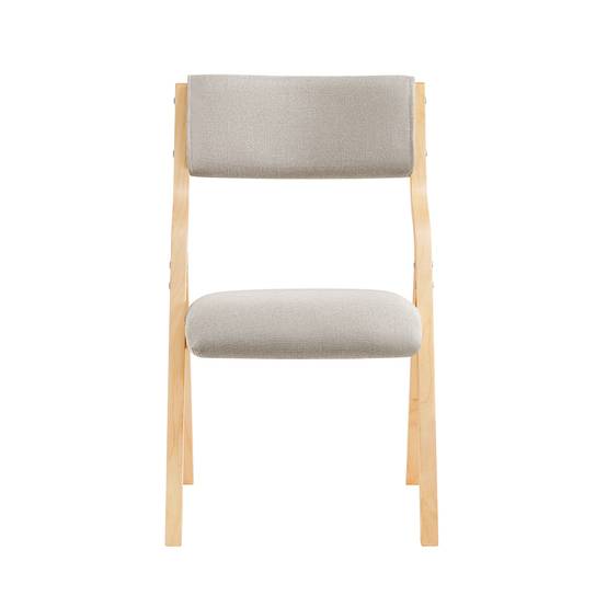 SoBuy Chaise Pliante en Bois avec Assise Rembourrée, Portable et Légère, Gris - Image 1