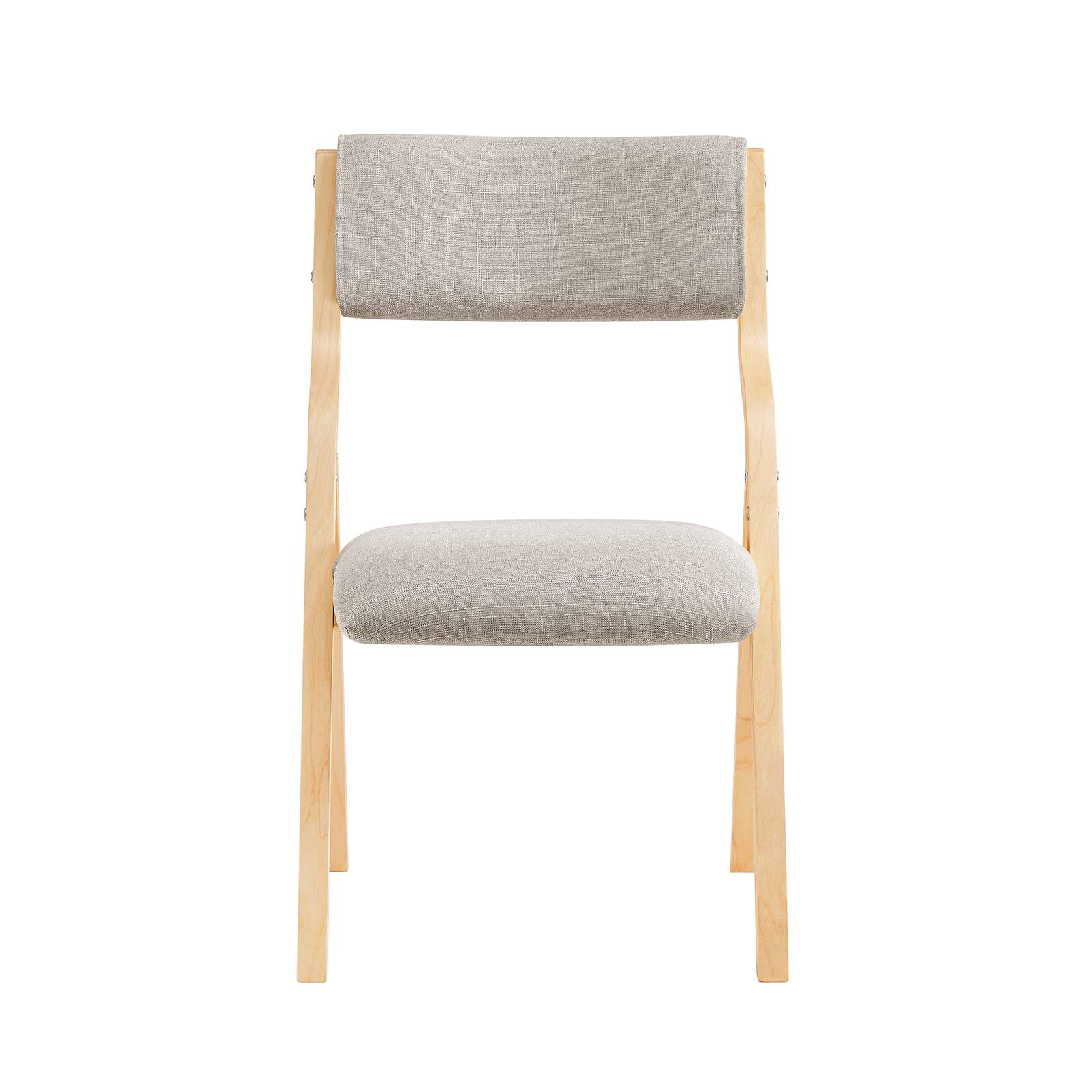 SoBuy Chaise Pliante en Bois avec Assise Rembourrée, Portable et Légère, Gris - Image 1