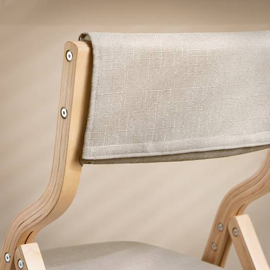 SoBuy Chaise Pliante en Bois avec Assise Rembourrée, Portable et Légère, Gris - Image 6