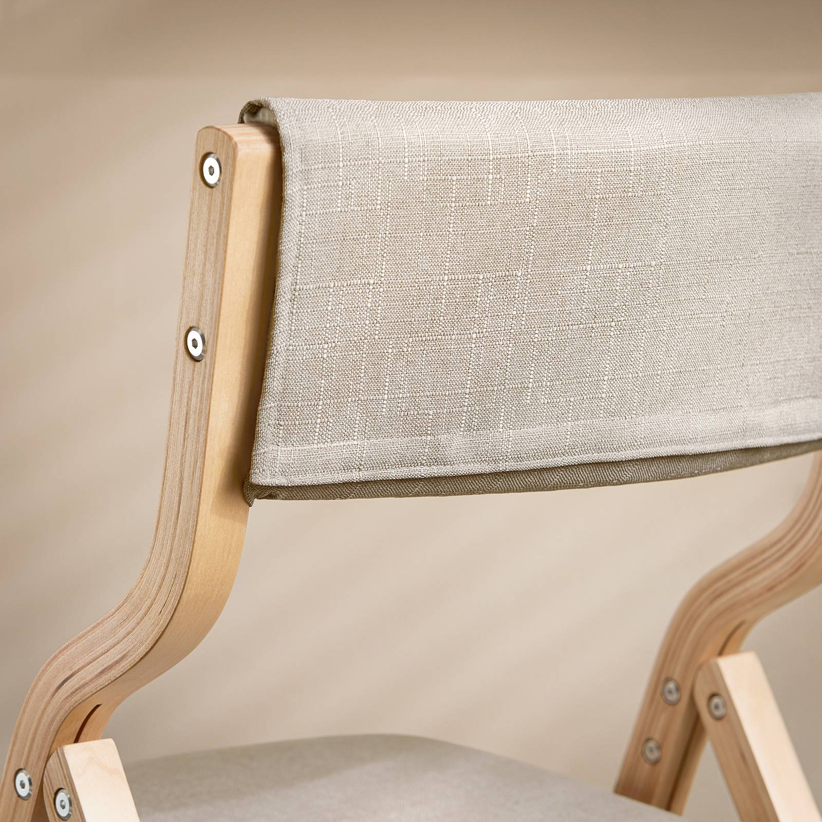 SoBuy Chaise Pliante en Bois avec Assise Rembourrée, Portable et Légère, Gris - Image 6