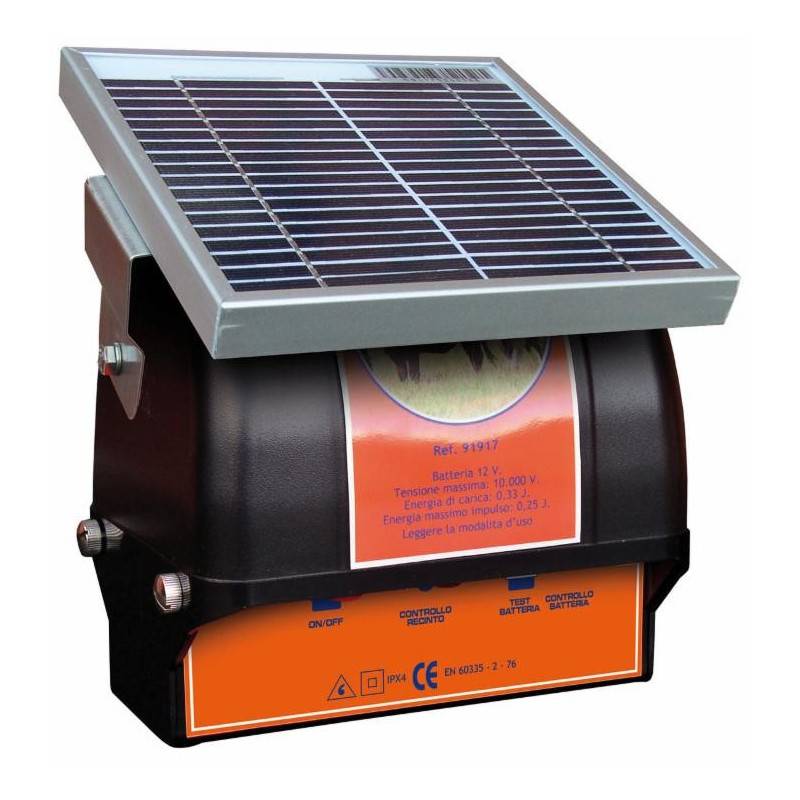 Électrificateur solaire AMA pour clôtures 0,33 J 12 V- maxi : 2 km - Image 1