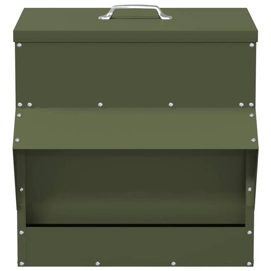 Distributeur Volaille Métal Toit Étanche 20kg Olive - ComfortXL Outdoor Living - Image 5