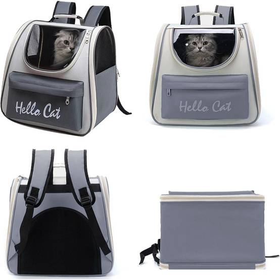 Sac pour chat-Sac à dos transporteur pour chat et chien - Transparent, respirant et pliable - Living123 - Image 7