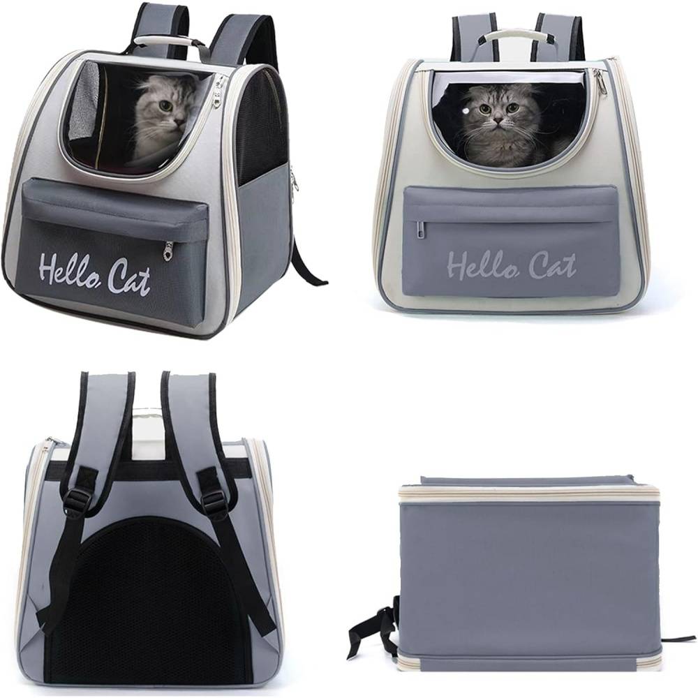 Sac pour chat-Sac à dos transporteur pour chat et chien - Transparent, respirant et pliable - Living123 - Image 7