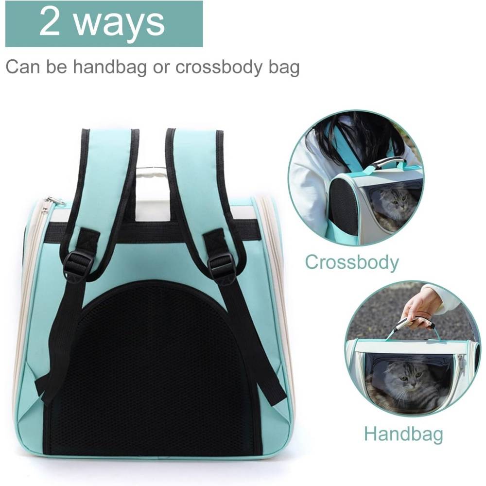 Sac pour chat-Sac à dos transporteur pour chat et chien - Transparent, respirant et pliable - Living123 - Image 4