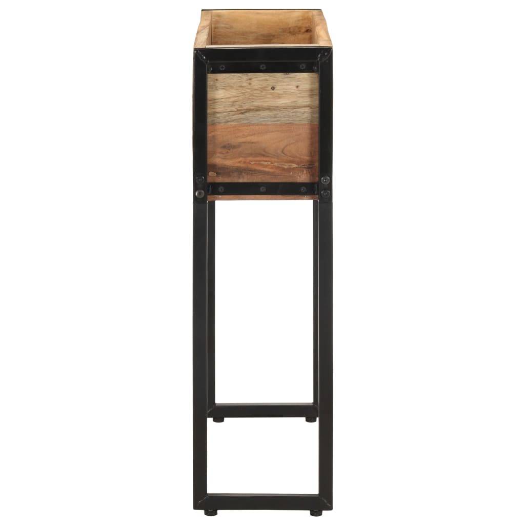 ComfortXL - Jardinière bois massif recyclé balcon hauteur ergonomique noir 60cm - ComfortXL Outdoor Living - Image 3
