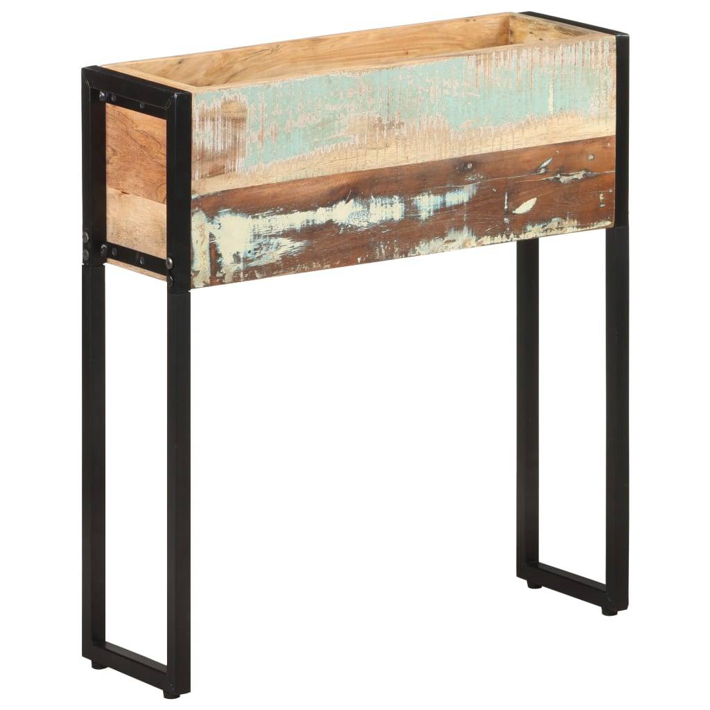 ComfortXL - Jardinière bois massif recyclé balcon hauteur ergonomique noir 60cm - ComfortXL Outdoor Living - Image 9