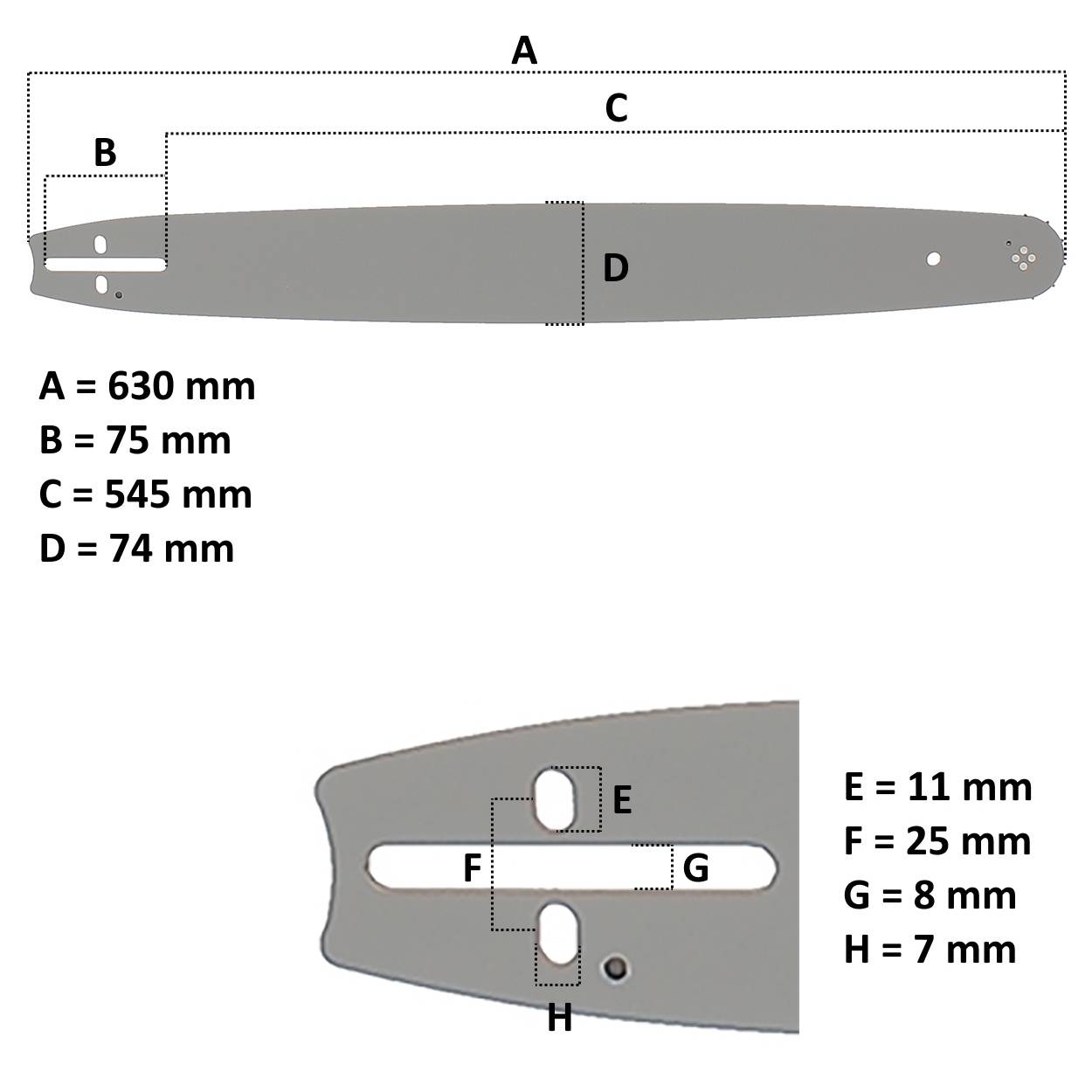 Gt Garden - Guide 22 pouces (55 cm) avec chaîne 85 maillons pour tronçonneuse - GT GARDEN - Image 2