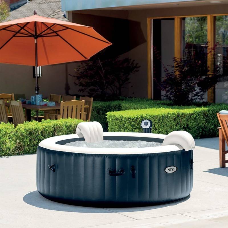 Spa gonflable 6 places bulles et leds Blue navy Intex - Image 1