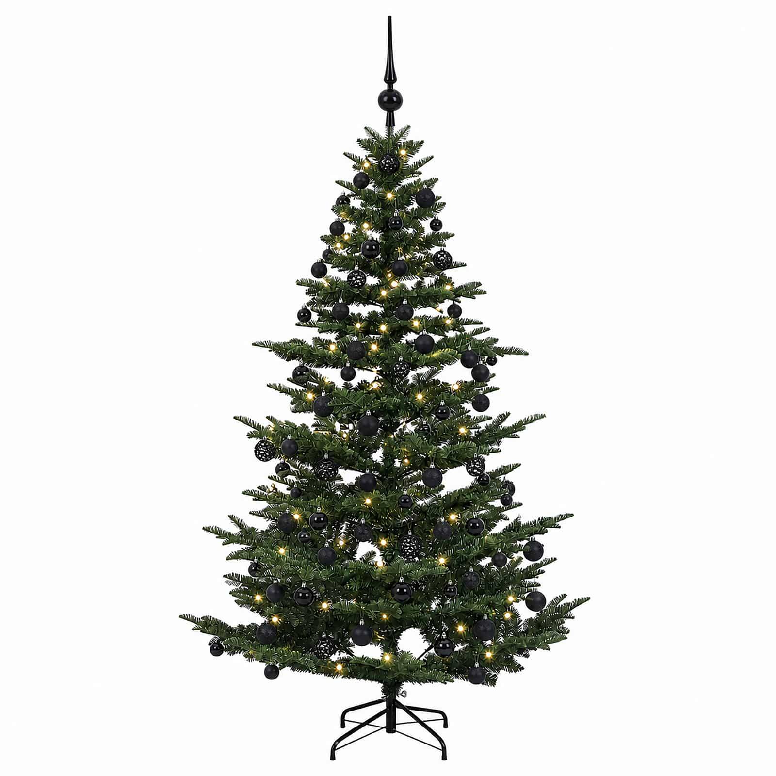 Vidaxl - Sapin de Noël artificiel avec boules 180 cm 300 LED Blanc chaud vidaXL 3466388 - Image 5