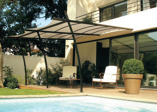 Couleurs du monde - Sydney - Pergola adossée en acier 3,5x4m - Structure Seule - Couleurs du Monde - Image 2
