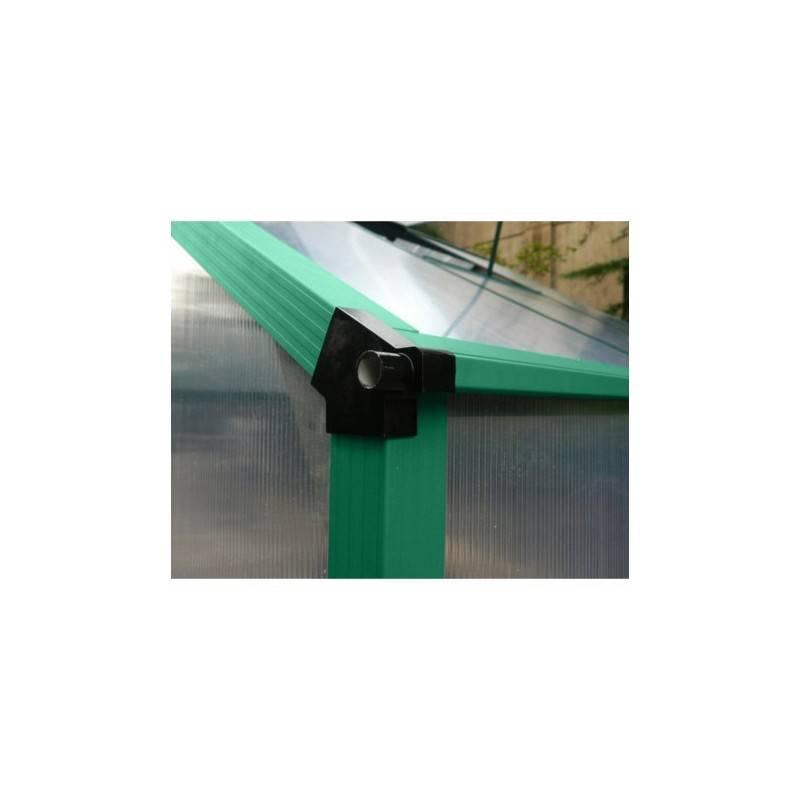 Serre de jardin 16,9 m² polycarbonate 4mm avec embase Green Protect verte - Image 7