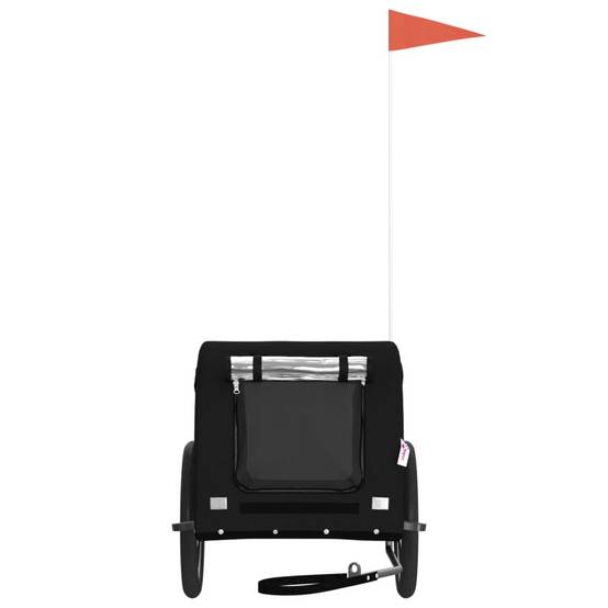 Remorque de vélo pour animaux tissu oxford et fer noir 124 x 65 x 66 cm - PANGIVO - Image 3