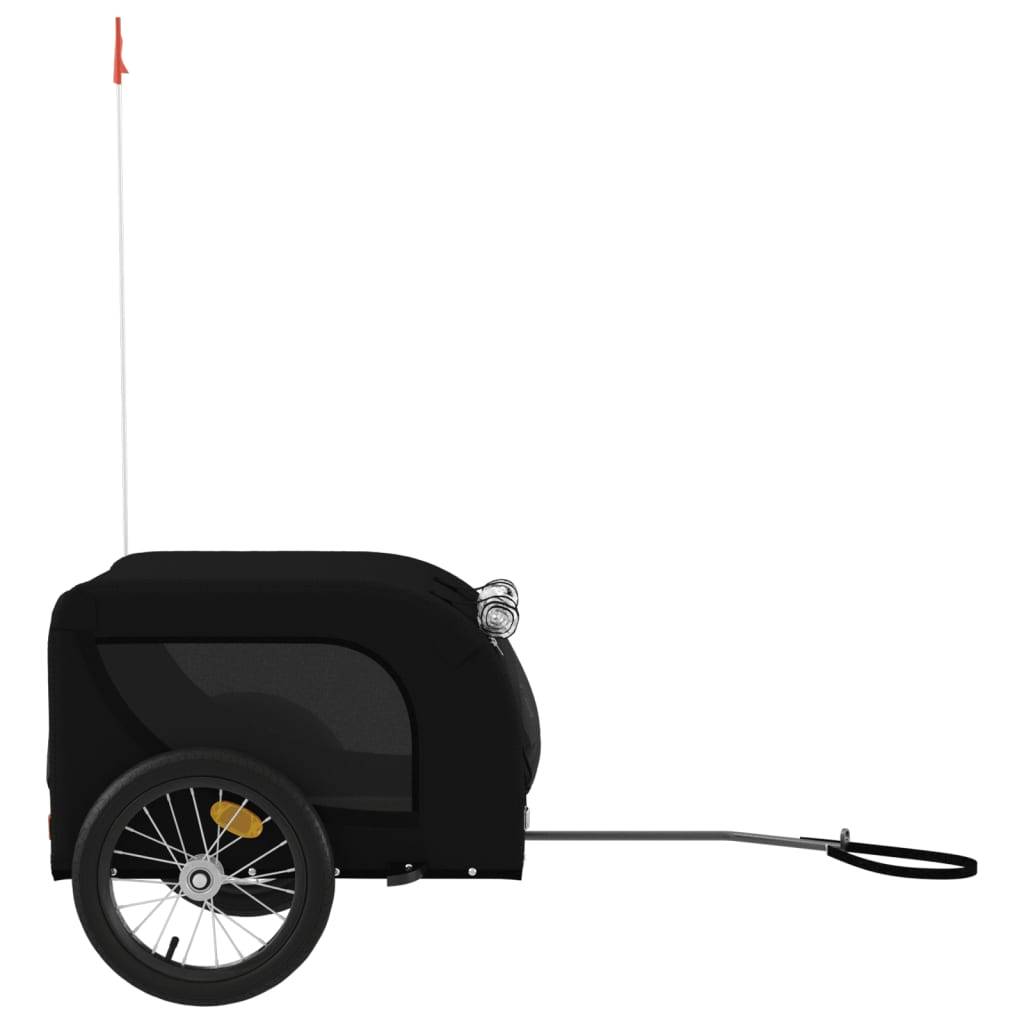 Remorque de vélo pour animaux tissu oxford et fer noir 124 x 65 x 66 cm - PANGIVO - Image 5