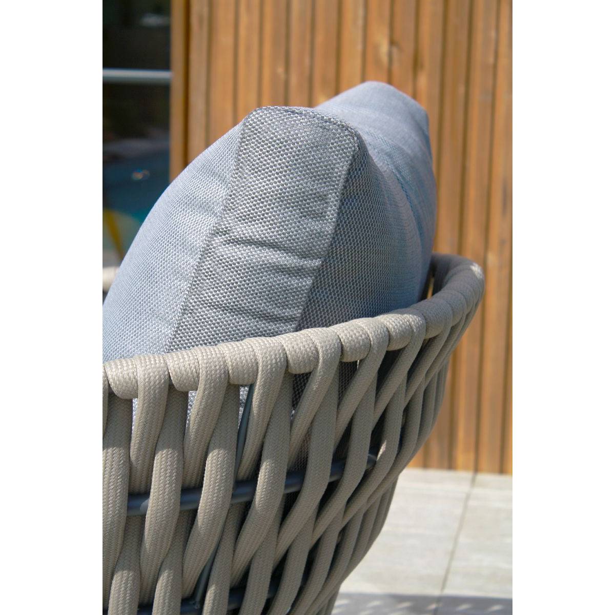 Dcb Garden - Salon de Jardin 4 Places "Capri" 161cm Gris Anthracite - Image 6