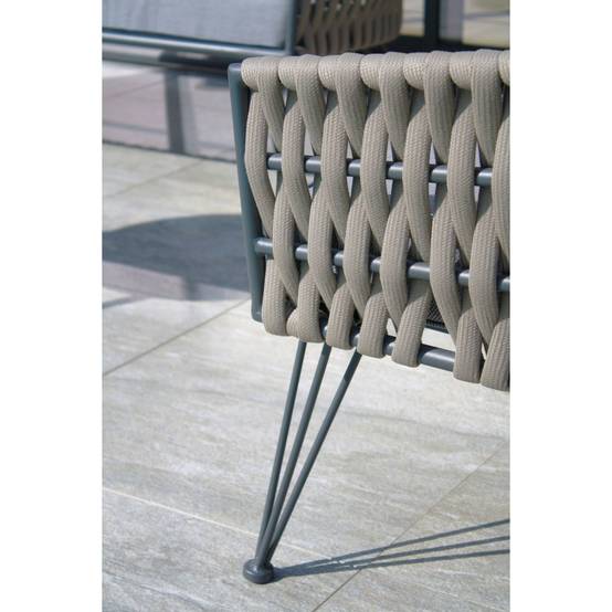 Dcb Garden - Salon de Jardin 4 Places "Capri" 161cm Gris Anthracite - Image 5